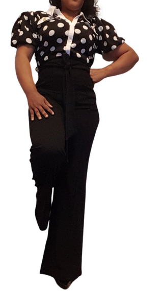 Polka dot princess fashion jumpsuit